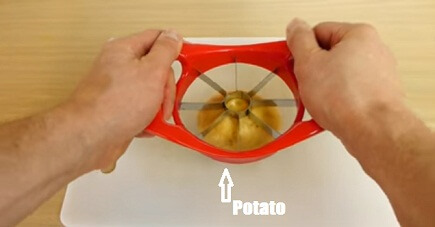 Easy way to make potato wedges When you are home alone.