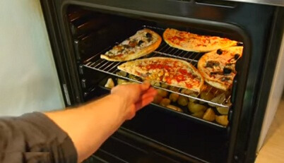 Heating food in the oven