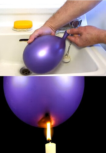 Fun Things To Do With Balloons balloon filled with water and a candle