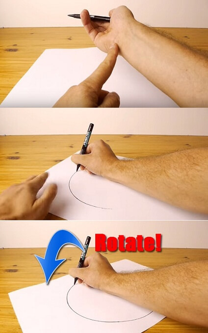 How to draw a Circle using only hands 2017 2018