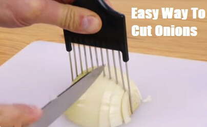 best easy way to cut onions with hair pick